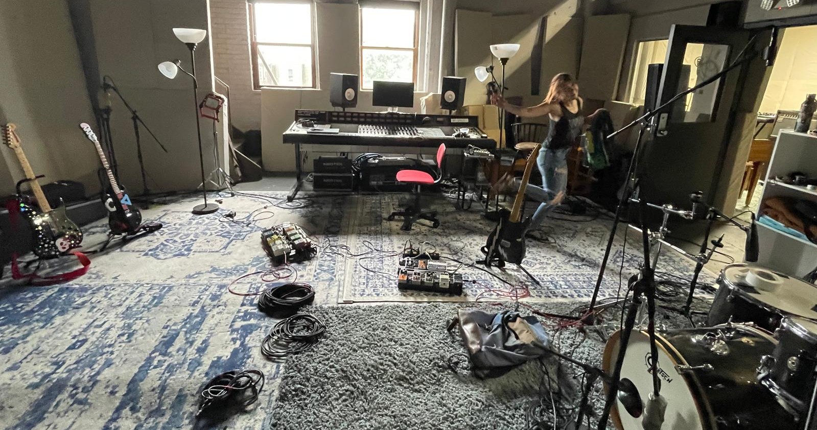 Lauren in the studio